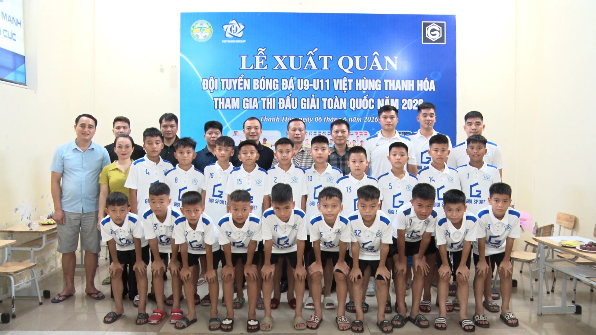 U11 Việt Hùng Thanh Hóa xuất quân tham gia thi đấu giải toàn quốc 2026