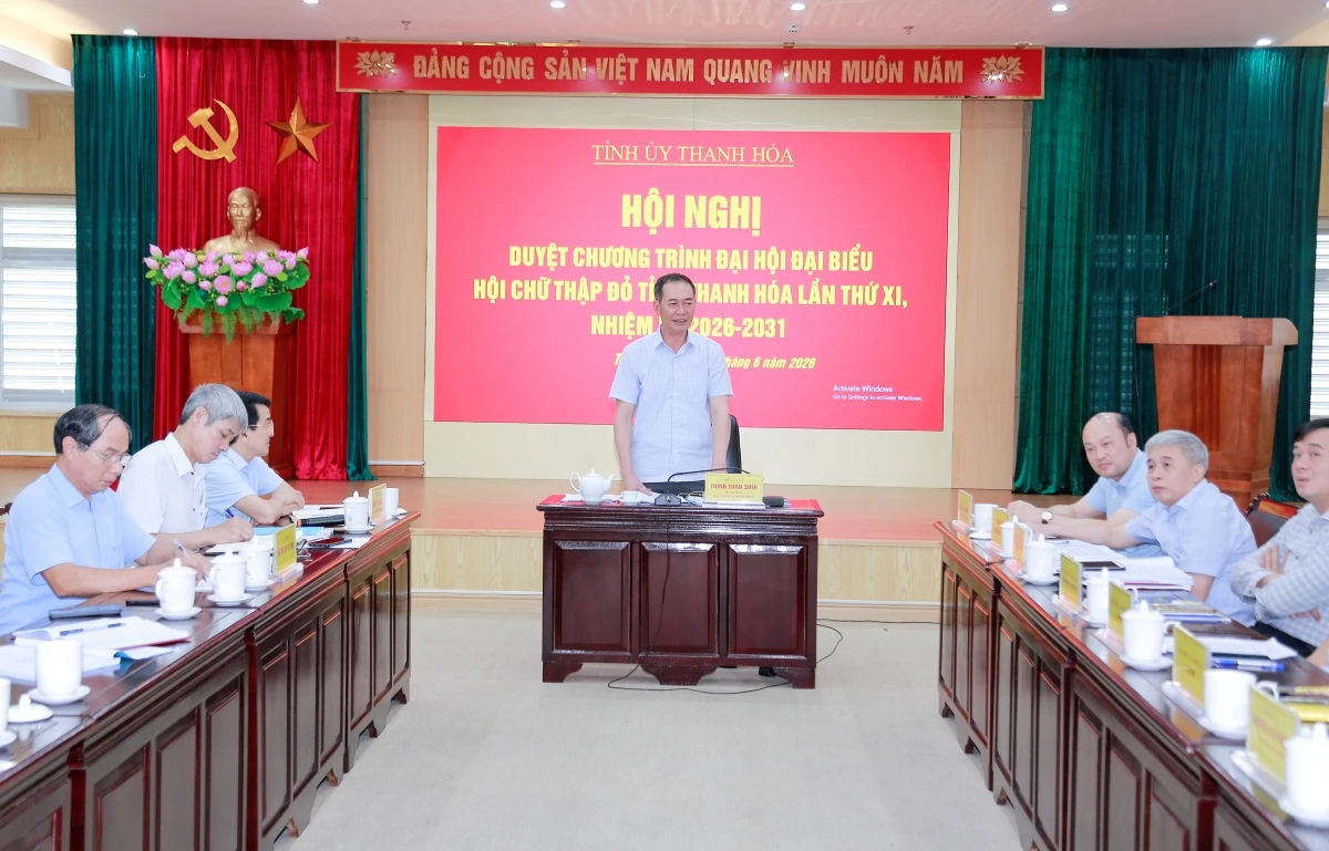 Duyệt chương trình Đại hội đại biểu Hội Chữ thập đỏ tỉnh Thanh Hóa lần thứ XI