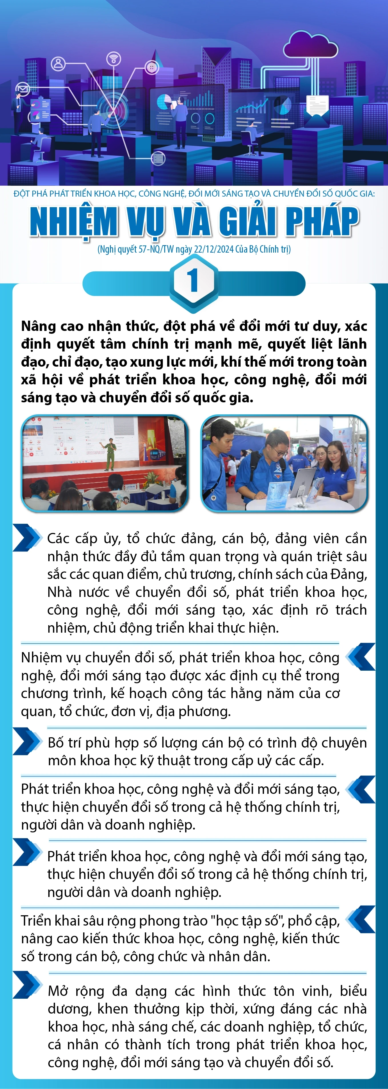 Đột phá phát triển khoa học, công nghệ, đổi mới sáng tạo và chuyển đổi số quốc gia: Nhiệm vụ và giải pháp