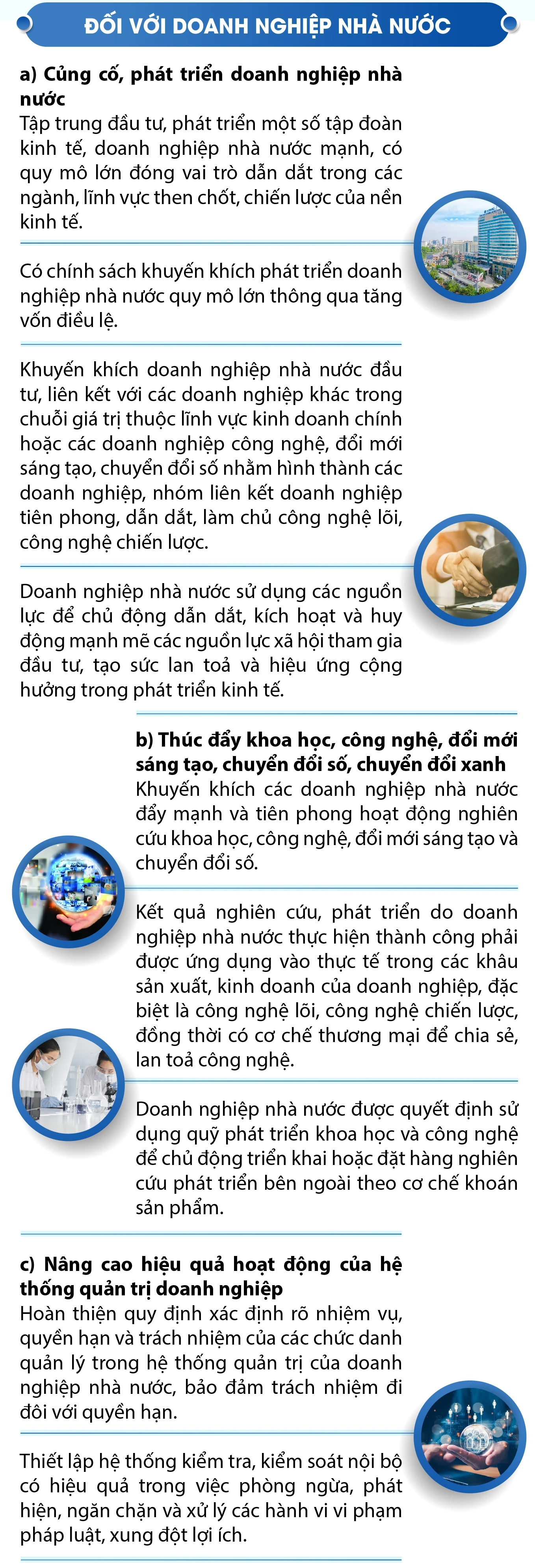 [Infographics] Nhiệm vụ và giải pháp về phát triển kinh tế nhà nước