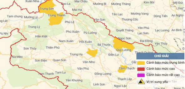 Cảnh báo nguy cơ lũ quét, sạt lở, sụt lún đất trên địa bàn 8 xã
