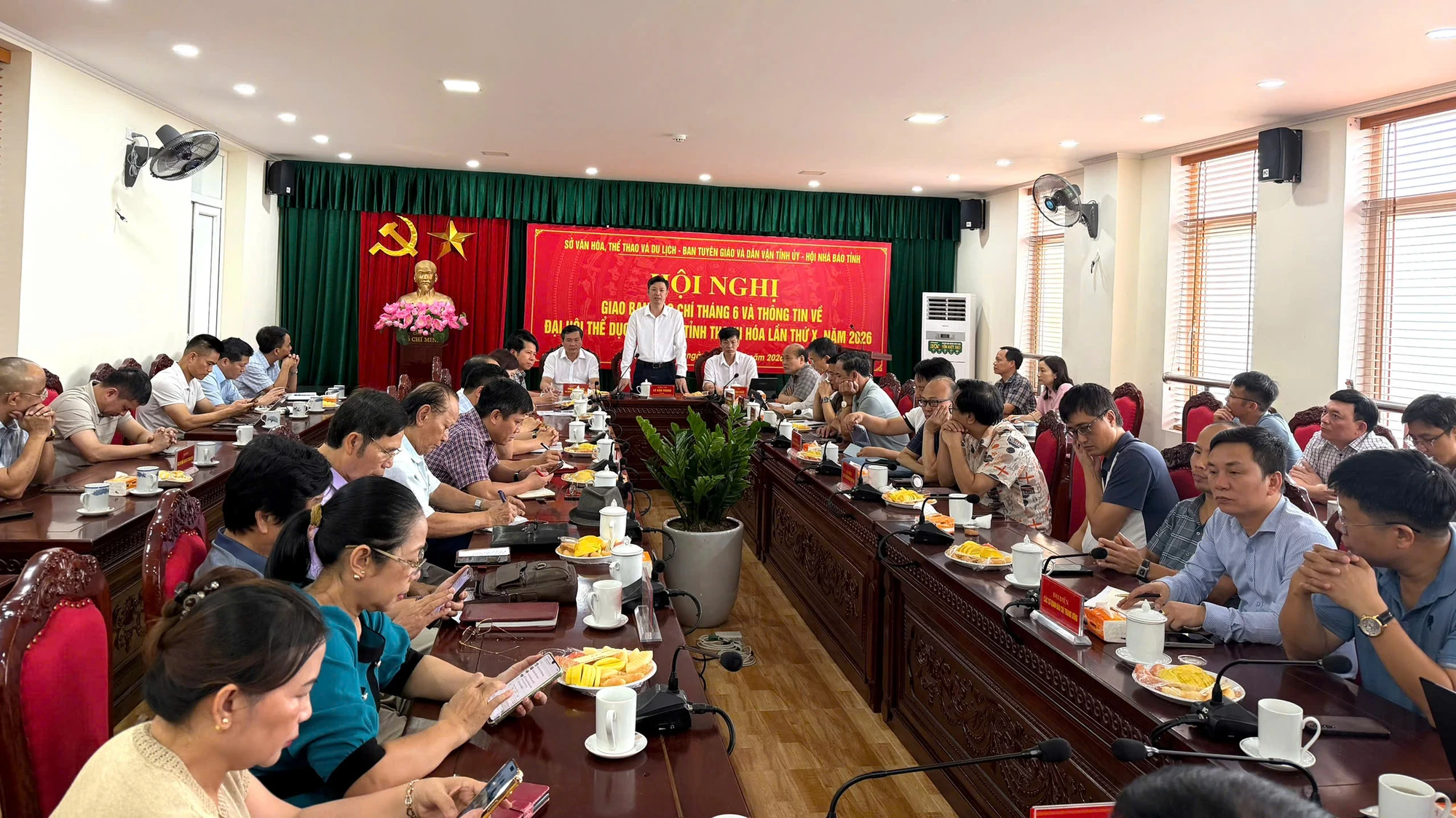 Giao ban báo chí tháng 6, thông tin về Đại hội Thể dục thể thao tỉnh Thanh Hóa lần thứ X