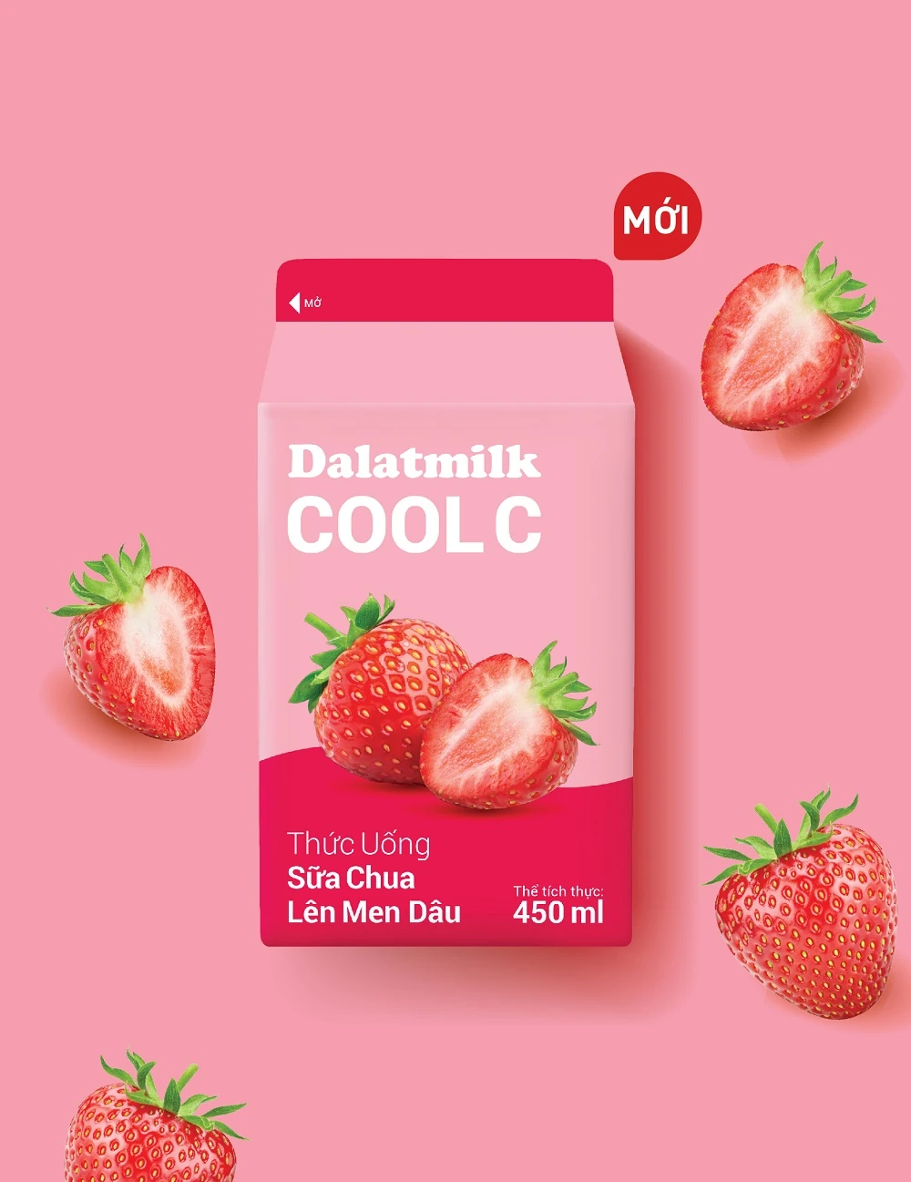 Kể tiếp câu chuyện thiên nhiên Đà Lạt qua Thức uống sữa chua lên men Dâu Dalatmilk Cool C