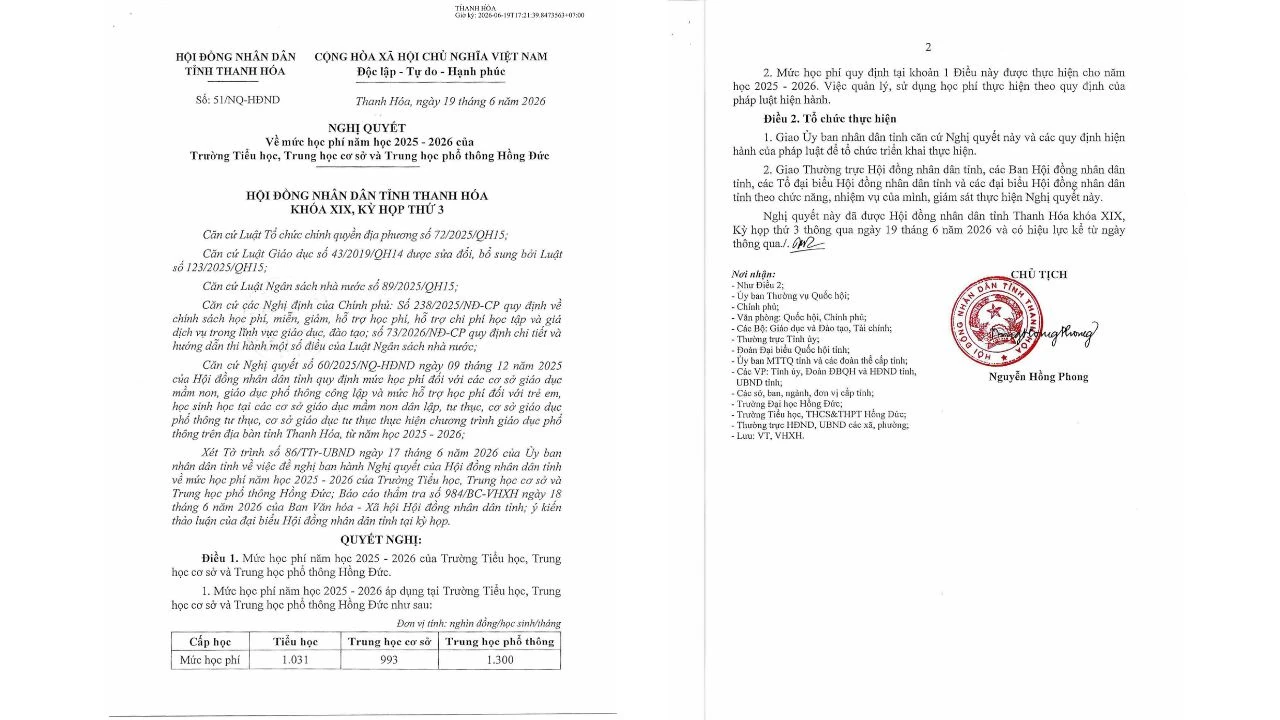 Giải đáp băn khoăn của phụ huynh xung quanh việc thu học phí ở Trường TH, THCS và THPT Hồng Đức
