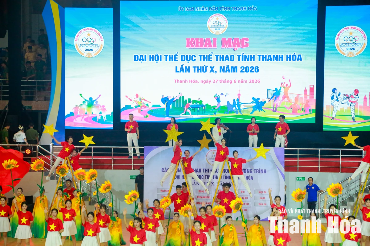 Ấn tượng lễ khai mạc Đại hội Thể dục thể thao tỉnh Thanh Hóa lần thứ X
