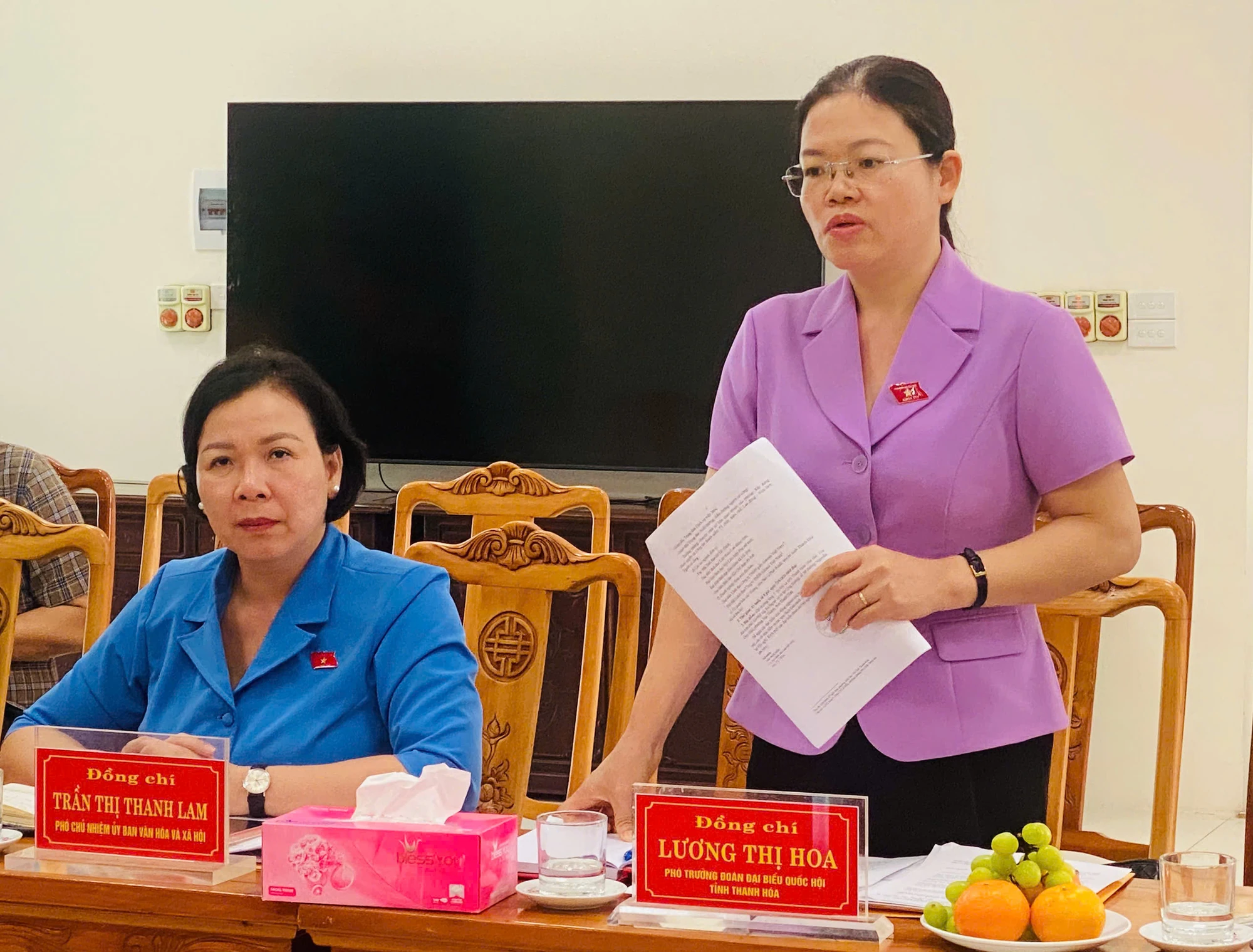 Đoàn khảo sát của Quốc hội làm việc với Sở Nội vụ về thực hiện chính sách, pháp luật lĩnh vực văn hóa - xã hội