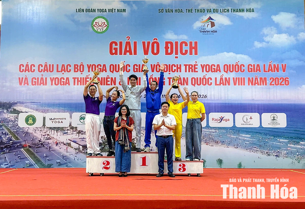 Liên đoàn Yoga Thanh Hóa xếp thứ Ba tại Giải vô địch các CLB Yoga quốc gia
