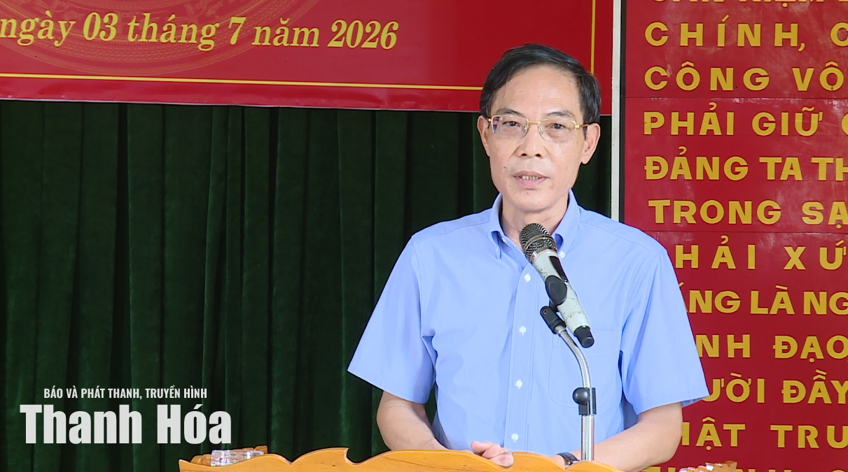 Phó Chủ tịch UBND tỉnh Đầu Thanh Tùng dự sinh hoạt Chi bộ Tổ dân phố Trung Thịnh