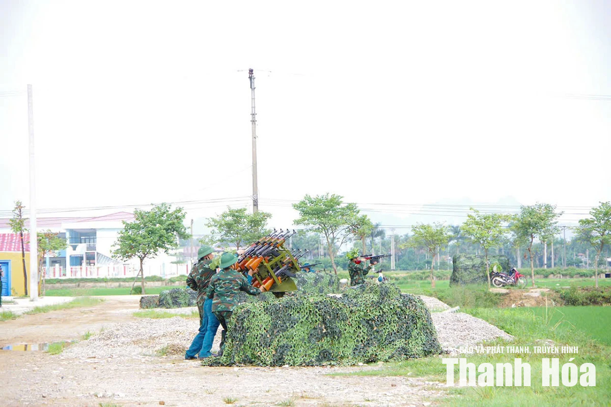 Xã Nông Cống hoàn thành Diễn tập tác chiến trong khu vực phòng thủ năm 2026