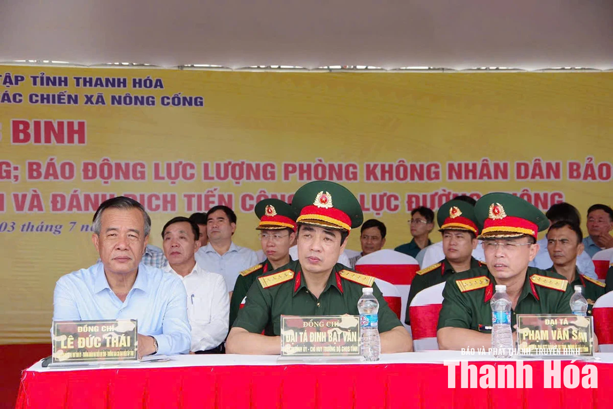 Xã Nông Cống hoàn thành Diễn tập tác chiến trong khu vực phòng thủ năm 2026