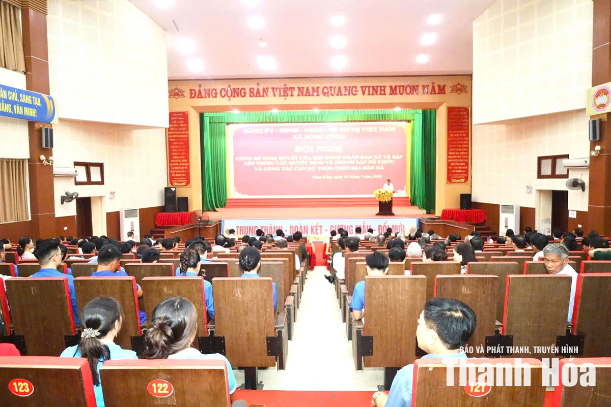 Xã Nông Cống kiện toàn các tổ chức sau sắp xếp thôn