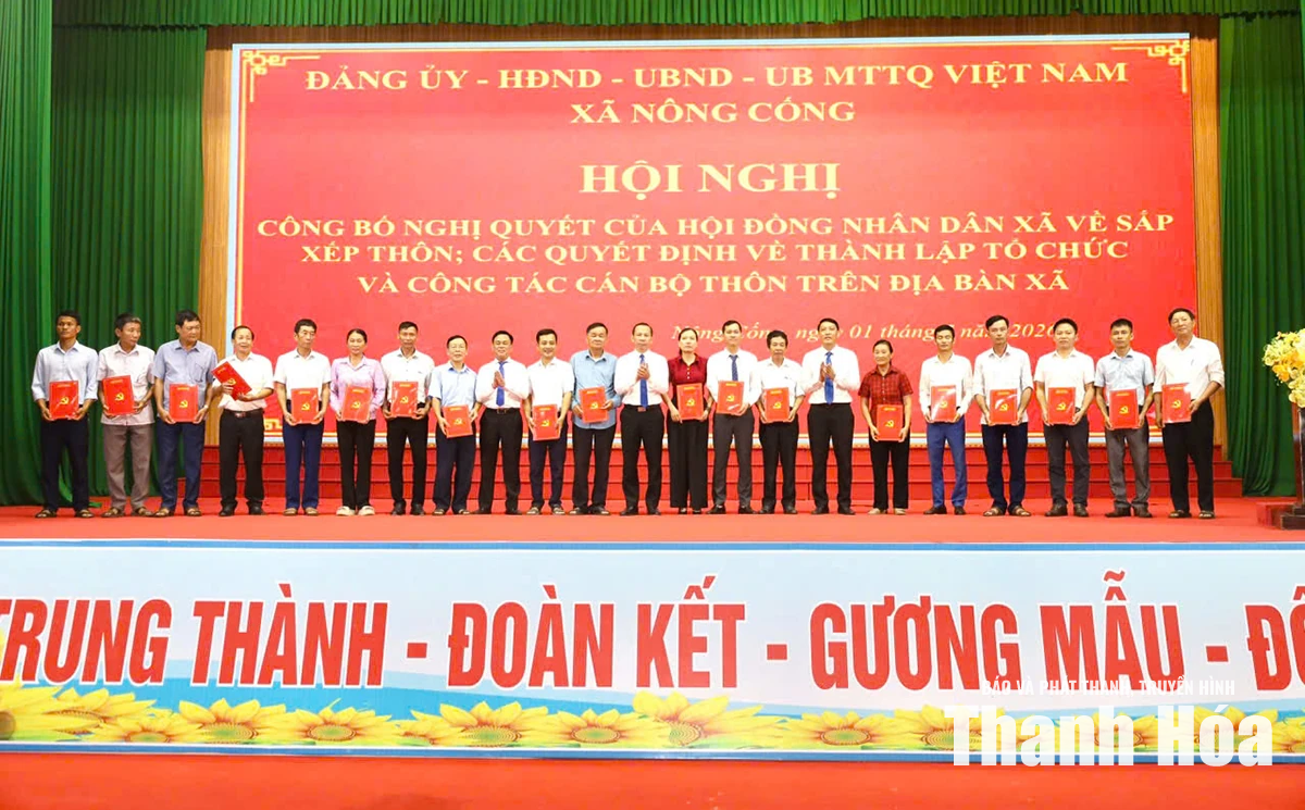 Xã Nông Cống kiện toàn các tổ chức sau sắp xếp thôn