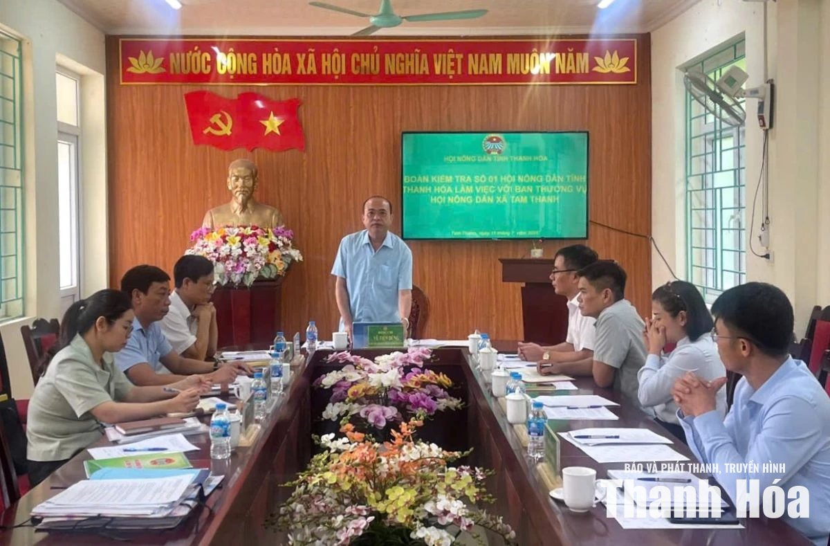 Kiểm tra công tác hội và phong trào nông dân tại xã Tam Thanh