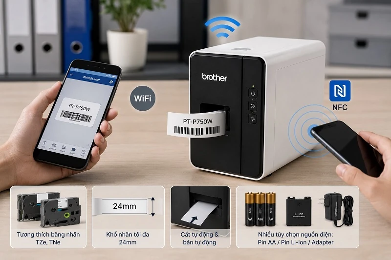 Review top 5 máy in nhãn Brother bán chạy nhất giá từ 3 đến 12 triệu