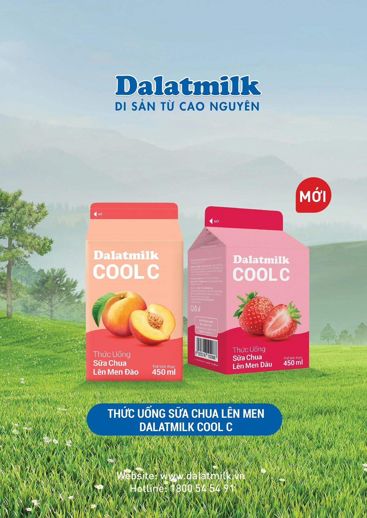 Thanh mát mỗi ngày cùng Thức uống sữa chua lên men Đào Dalatmilk Cool C