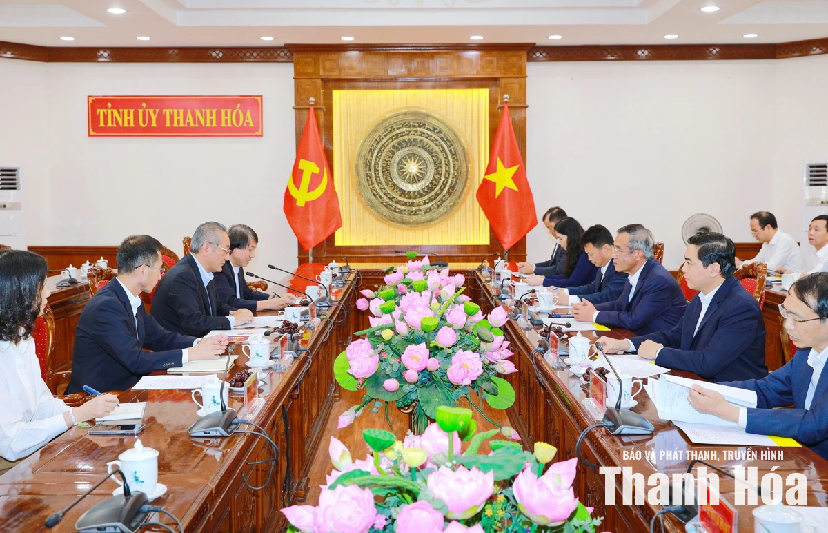 Bí thư Tỉnh ủy Lê Đức Thái tiếp và làm việc với Tổng Giám đốc Công ty TNHH Idemitsu Việt Nam