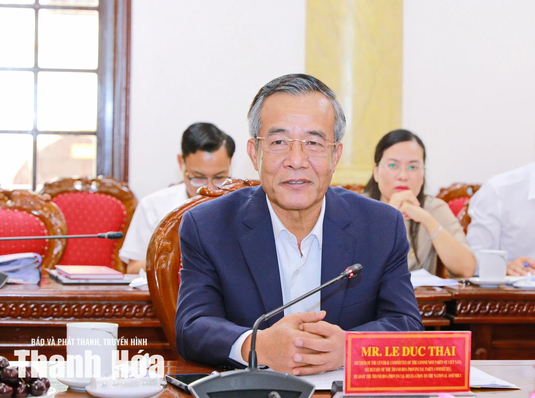 Bí thư Tỉnh ủy Lê Đức Thái tiếp và làm việc với Tổng Giám đốc Công ty TNHH Idemitsu Việt Nam