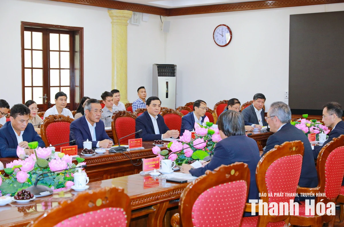 Bí thư Tỉnh ủy Lê Đức Thái tiếp và làm việc với Tổng Giám đốc Công ty TNHH Idemitsu Việt Nam