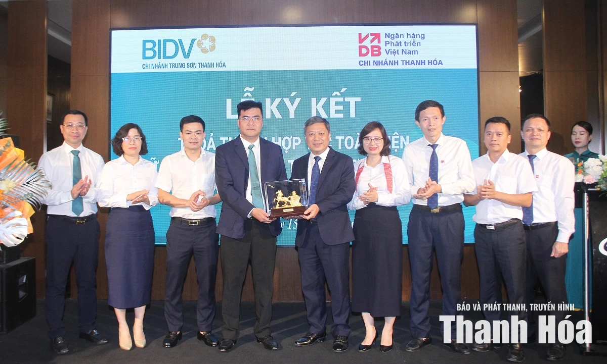BIDV Chi nhánh Trung Sơn Thanh Hóa và VDB Chi nhánh Thanh Hóa ký kết thỏa thuận hợp tác toàn diện