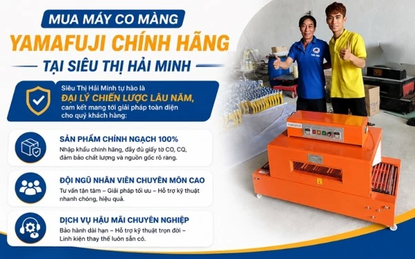 Máy co màng Yamafuji “trợ thủ đắc lực” trong quy trình đóng gói sản xuất