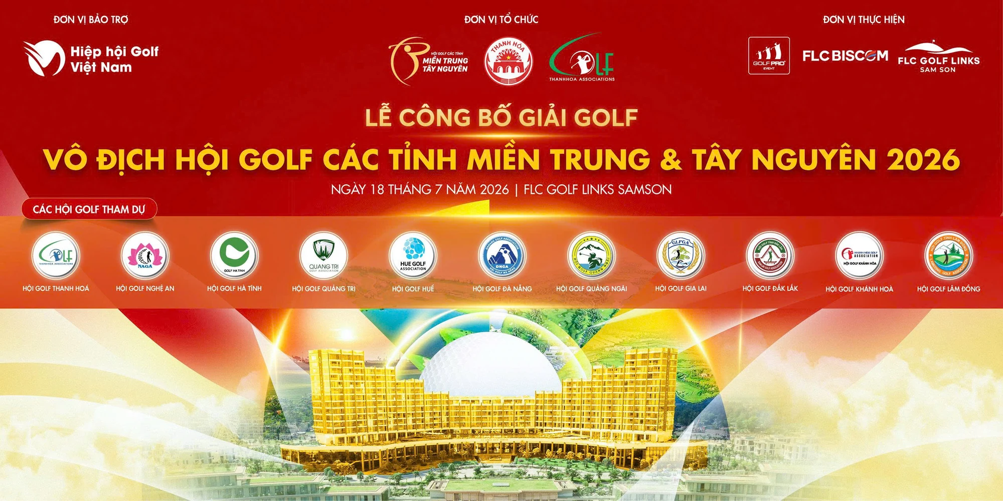 Giải vô địch Hội Golf các tỉnh miền Trung và Tây Nguyên tổ chức tại Thanh Hóa sẽ được hỗ trợ toàn diện