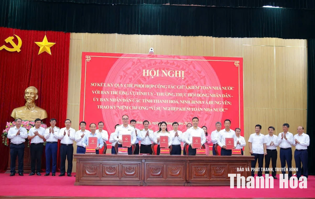 Kiểm toán Nhà nước ký Quy chế phối hợp công tác với 3 tỉnh Thanh Hóa, Ninh Bình, Hưng Yên