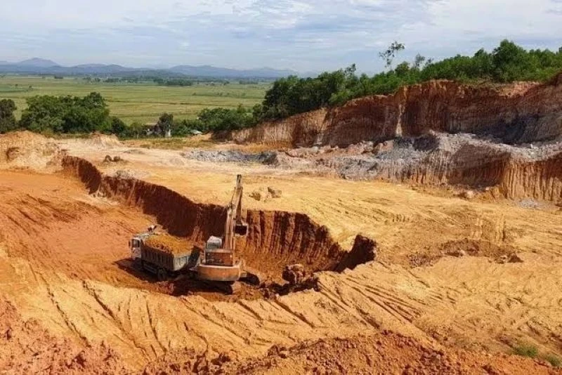 8 ha không đấu giá quyền khai thác khoáng sản thuộc mỏ đất xã Các Sơn