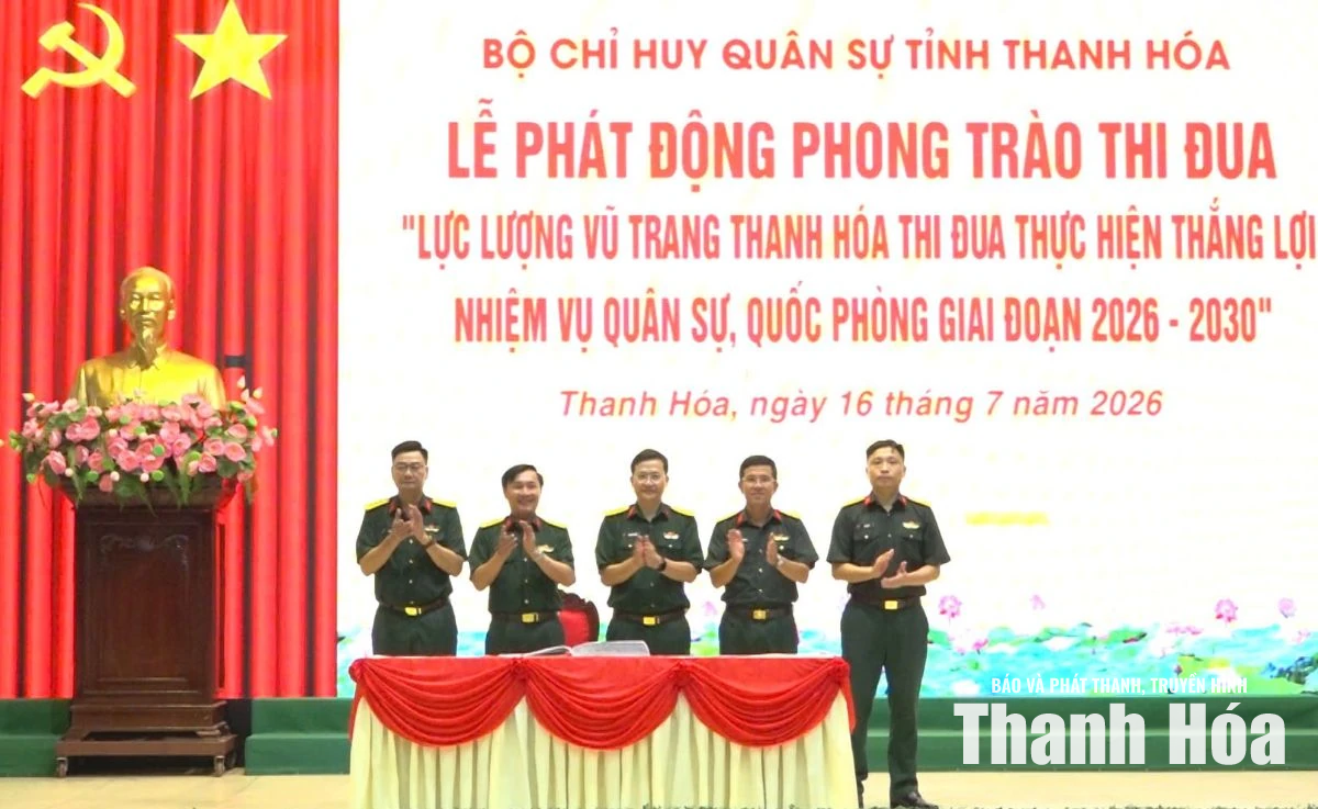 Lực lượng vũ trang Thanh Hóa thi đua thực hiện thắng lợi nhiệm vụ quân sự, quốc phòng giai đoạn 2026-2030
