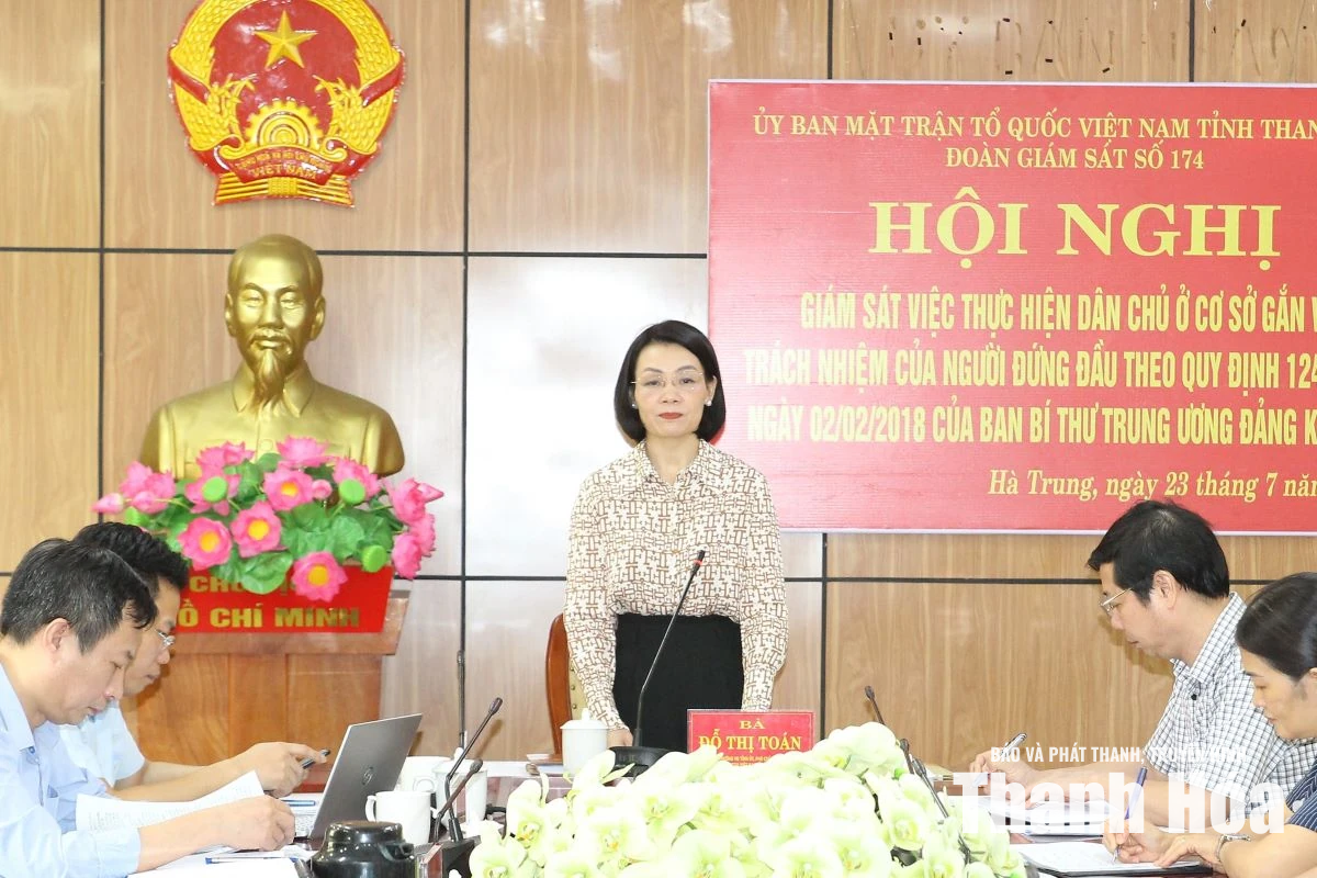 Giám sát việc thực hiện dân chủ ở cơ sở gắn với trách nhiệm người đứng đầu tại xã Hà Trung