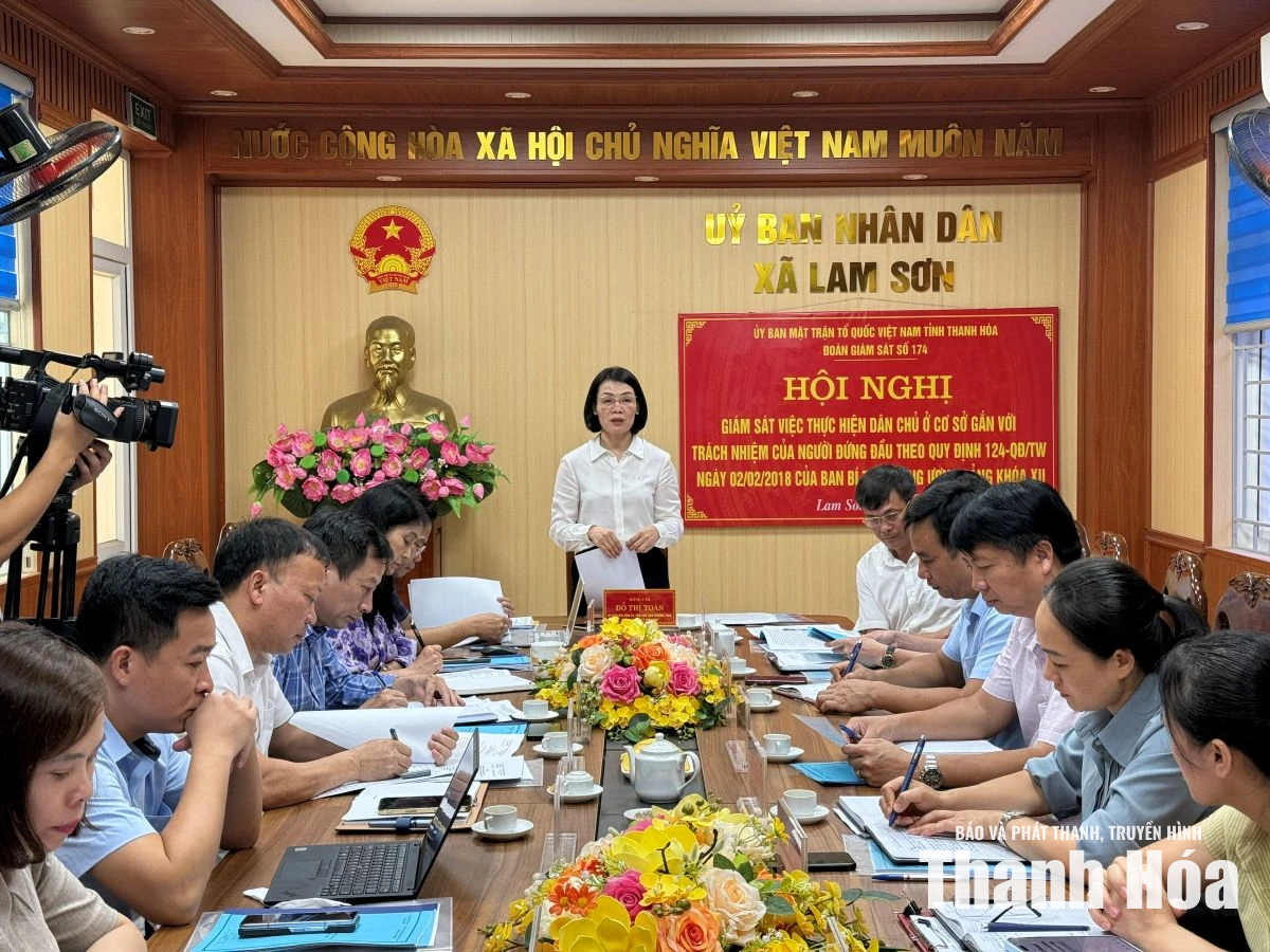 Giám sát việc thực hiện dân chủ ở cơ sở gắn với trách nhiệm của người đứng đầu tại xã Lam Sơn