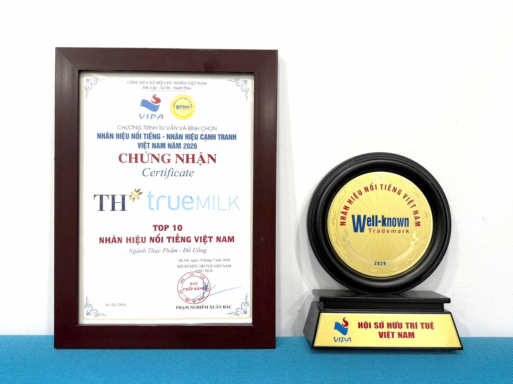 TH True Milk được vinh danh Top 10 nhãn hiệu nổi tiếng Việt Nam năm 2026