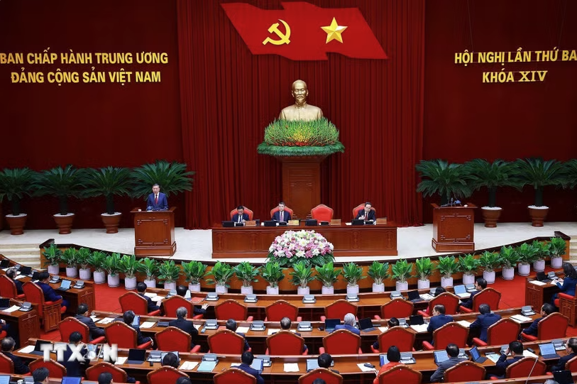 Thông cáo báo chí về ngày làm việc thứ hai Hội nghị Trung ương 3 khóa XIV