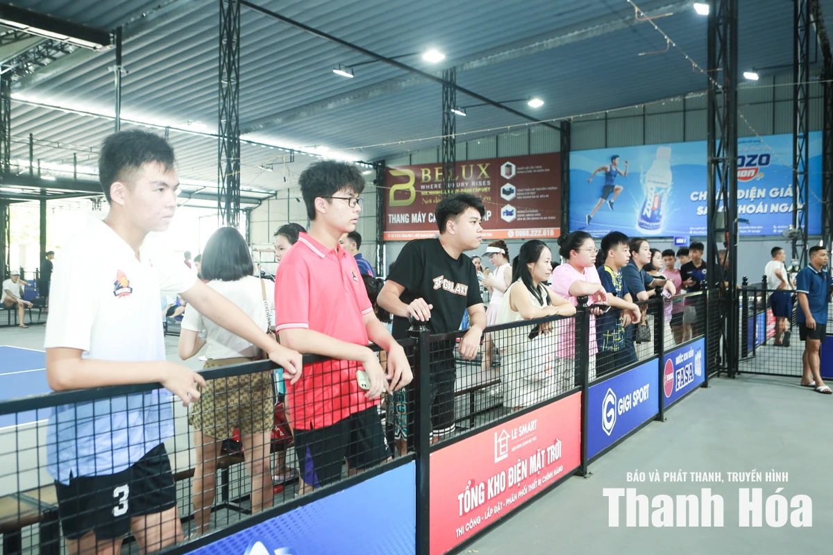 Khán giả “tiếp lửa” cho các VĐV ở giải Pickleball các nhóm tuổi