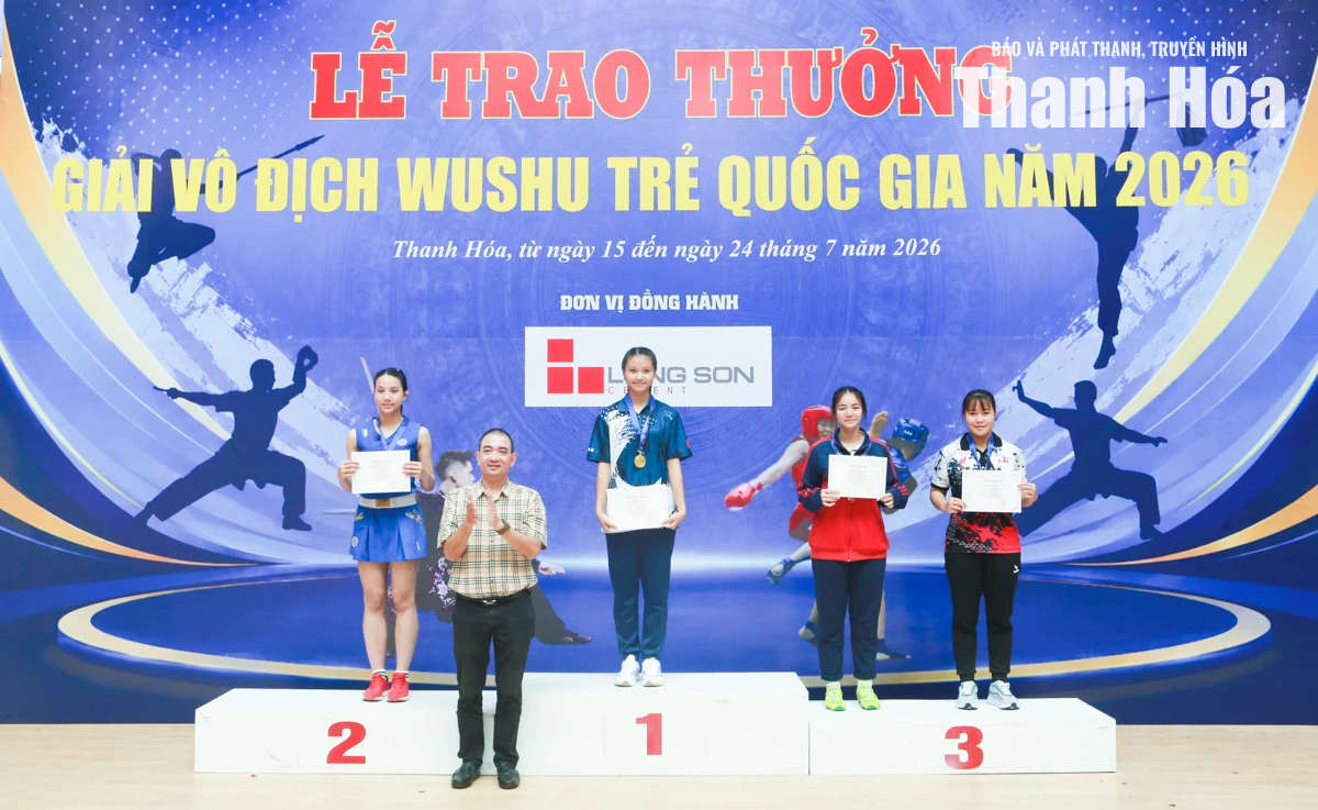 Thanh Hóa giành Giải ba toàn đoàn Giải Vô địch Wushu trẻ quốc gia