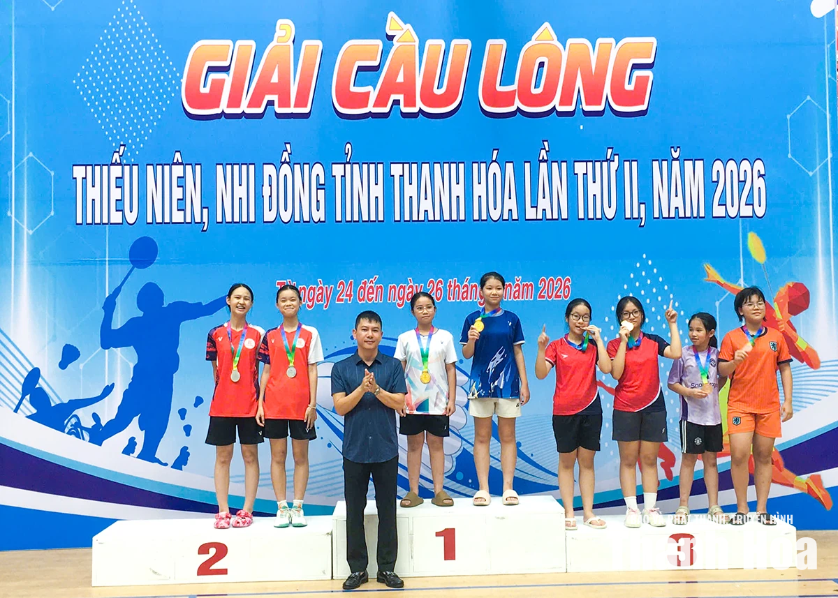 Bế mạc Giải cầu lông thiếu niên, nhi đồng tỉnh Thanh Hóa lần thứ II, năm 2026