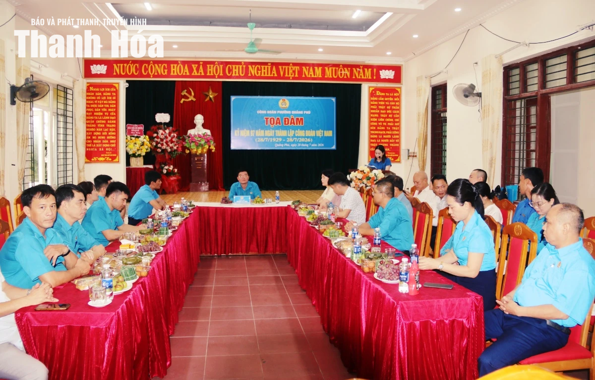 Công đoàn phường Quảng Phú tọa đàm kỷ niệm 97 năm Ngày thành lập Công đoàn Việt Nam