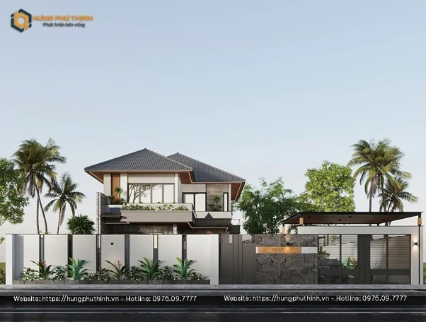 Biệt thự hiện đại mái Nhật của chị Hà - Không gian sống đẳng cấp được Hưng Phú Thịnh kiến tạo trọn gói