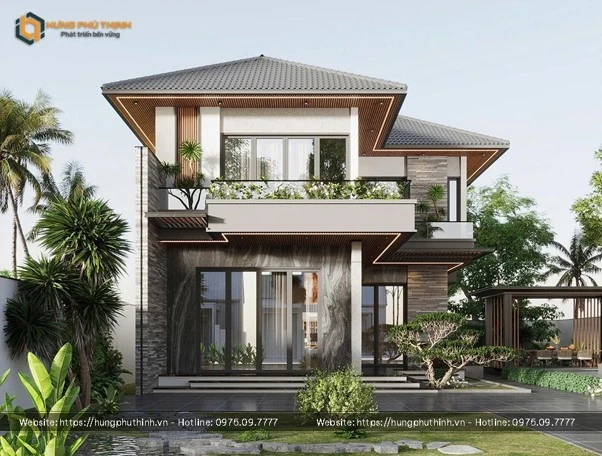 Biệt thự hiện đại mái Nhật của chị Hà - Không gian sống đẳng cấp được Hưng Phú Thịnh kiến tạo trọn gói