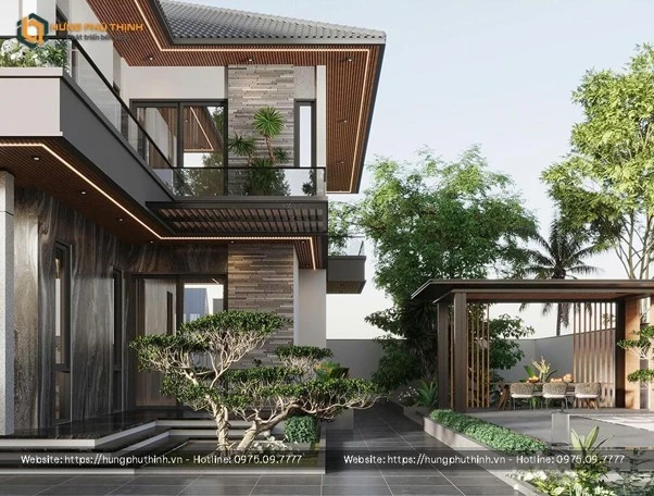 Biệt thự hiện đại mái Nhật của chị Hà - Không gian sống đẳng cấp được Hưng Phú Thịnh kiến tạo trọn gói