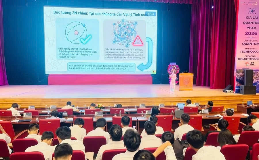 Hội nghị quốc tế lượng tử và bán dẫn thu hút đông đảo học sinh, sinh viên