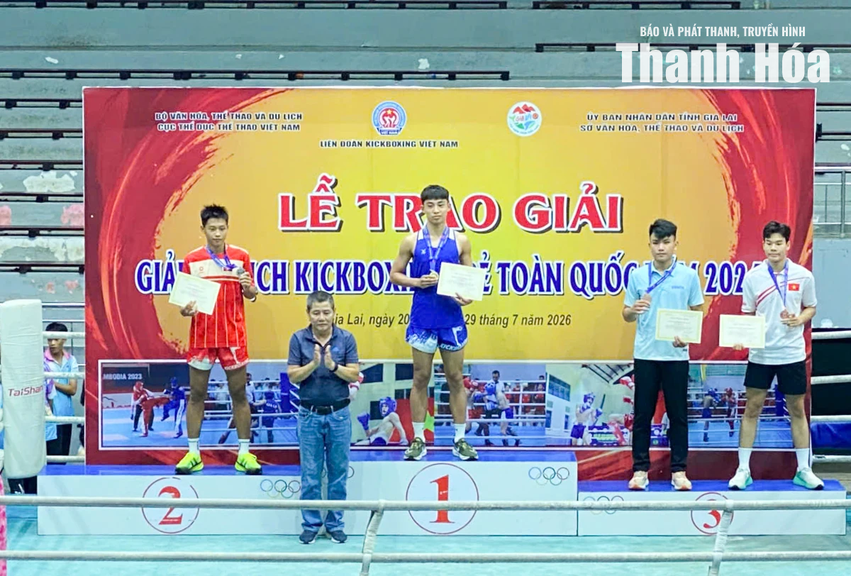 Kickboxing Thanh Hóa giành 7 huy chương tại Giải vô địch trẻ toàn quốc