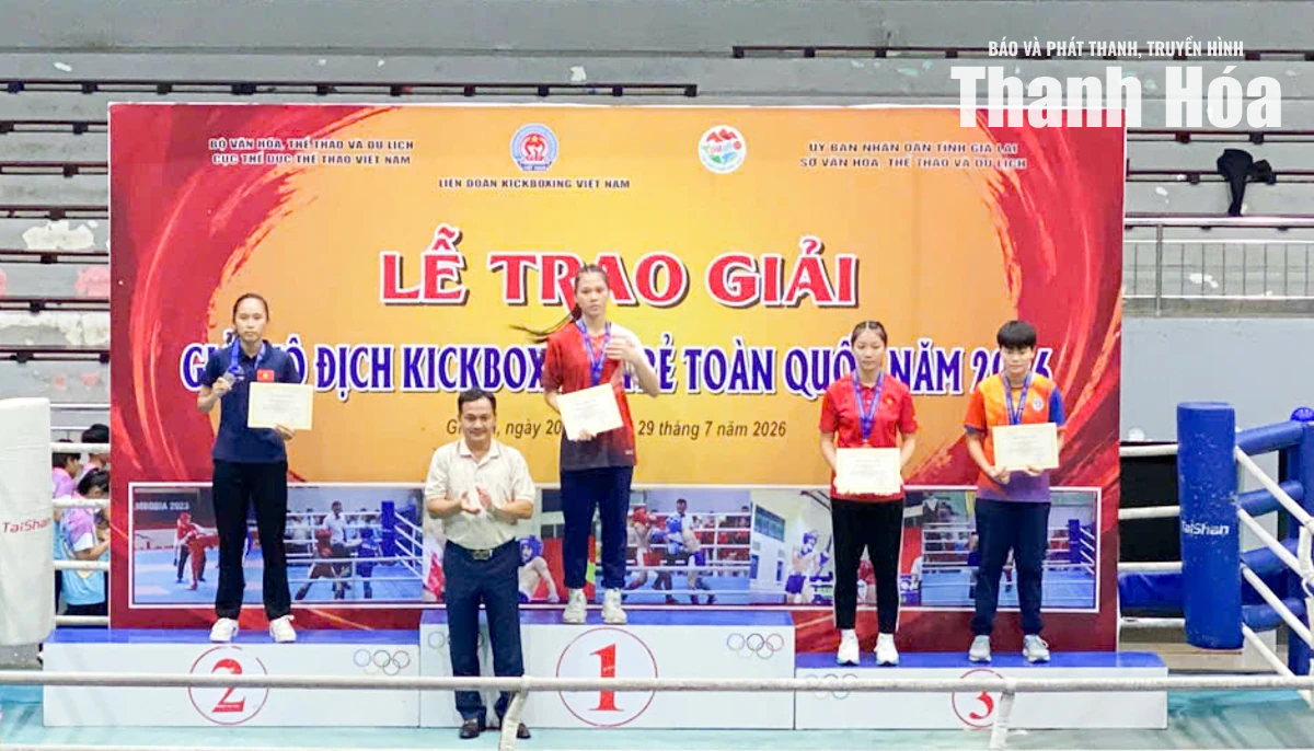 Kickboxing Thanh Hóa giành 7 huy chương tại Giải vô địch trẻ toàn quốc