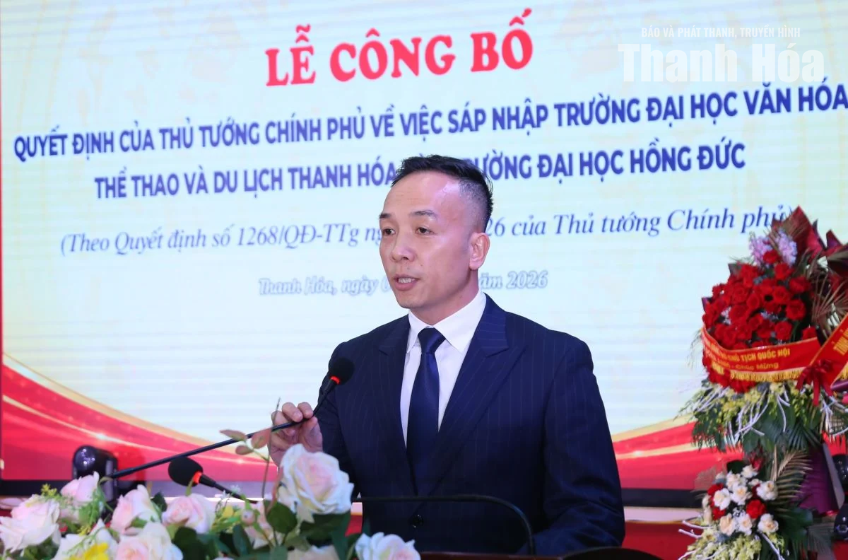 Công bố Quyết định sáp nhập Trường Đại học Văn hóa, Thể thao và Du lịch Thanh Hóa vào Trường Đại học Hồng Đức