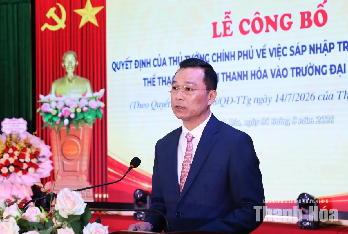 Công bố Quyết định sáp nhập Trường Đại học Văn hóa, Thể thao và Du lịch Thanh Hóa vào Trường Đại học Hồng Đức