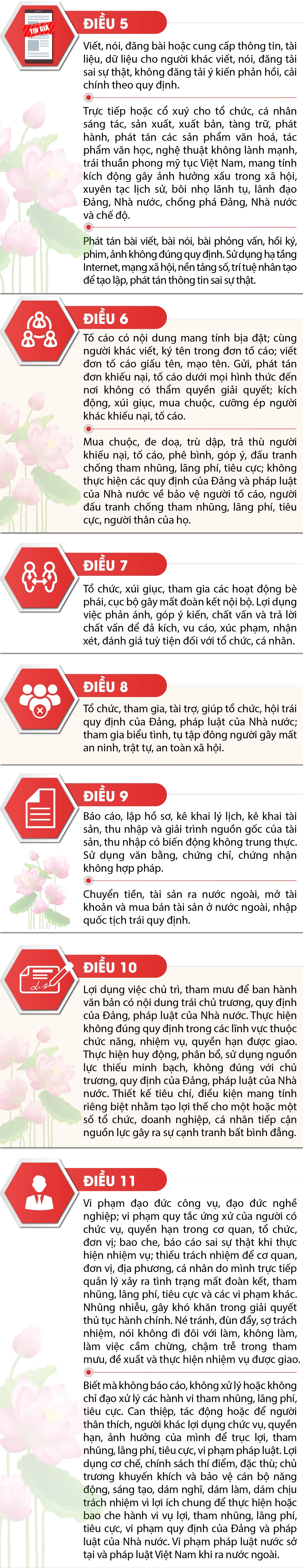 19 điều đảng viên không được làm