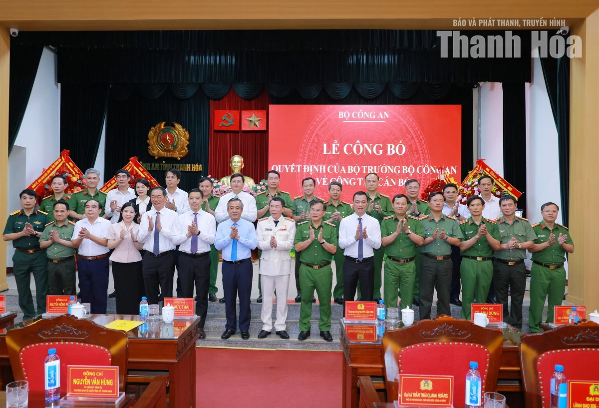 Công bố Quyết định điều động, bổ nhiệm Đại tá Hoàng Quốc Việt giữ chức Giám đốc Công an tỉnh Thanh Hóa