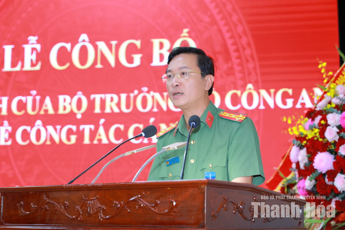 Công bố Quyết định điều động, bổ nhiệm Đại tá Hoàng Quốc Việt giữ chức Giám đốc Công an tỉnh Thanh Hóa