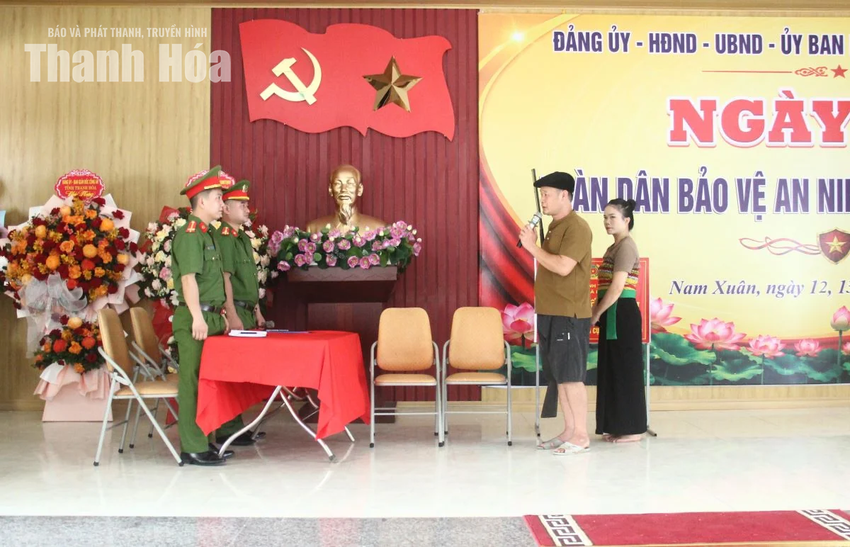 Trưởng Ban Tuyên giáo và Dân vận Tỉnh ủy Đào Xuân Yên dự Ngày hội Toàn dân bảo vệ an ninh Tổ quốc tại xã Nam Xuân