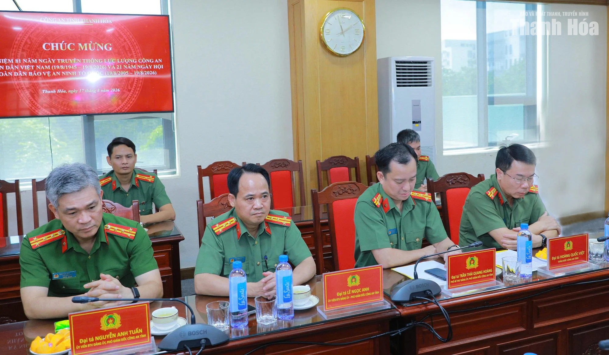 Thường trực Tỉnh ủy chúc mừng Công an tỉnh nhân Ngày truyền thống Công an Nhân dân Việt Nam