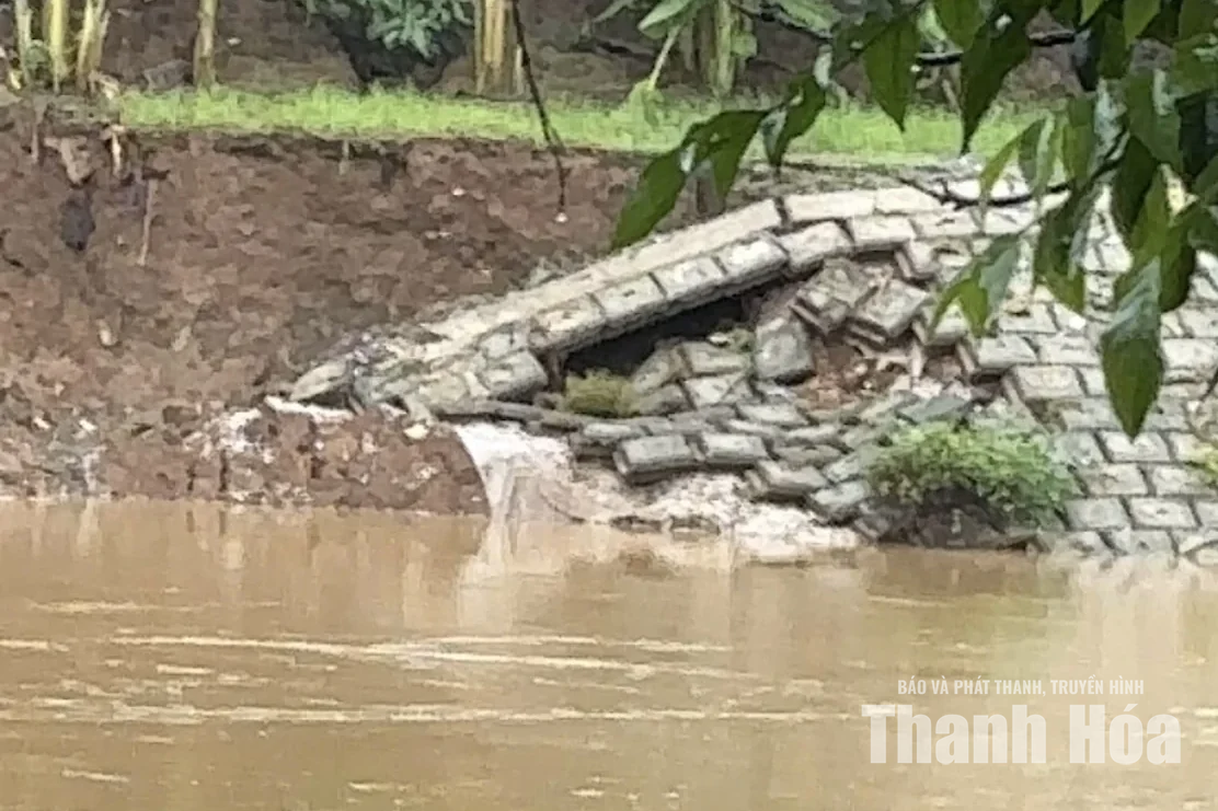 Phát sinh 2 điểm sạt lở bờ sông, kè sông Bưởi